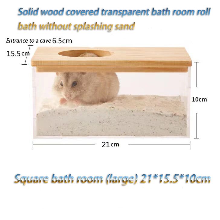 Hamster Clear Bath Room - canrusupet