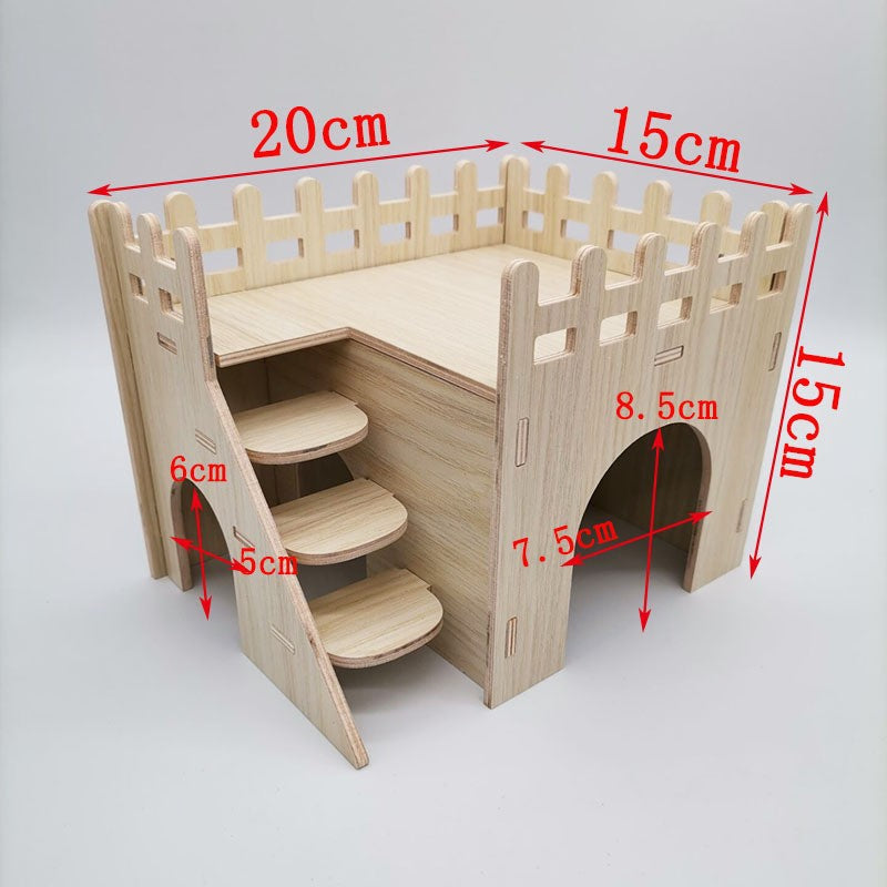 Hamster Solid Wood Little House - canrusupet