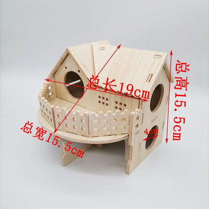 Hamster Solid Wood Little House - canrusupet