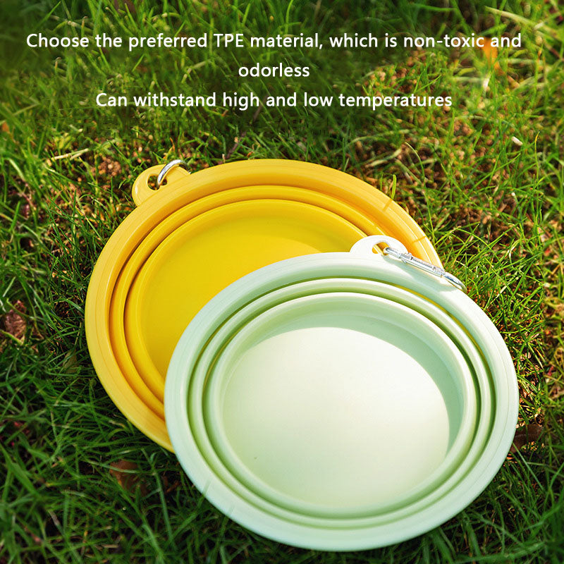 Folding Going Out To Drink Water Dog Bowl For Pet canrusupet