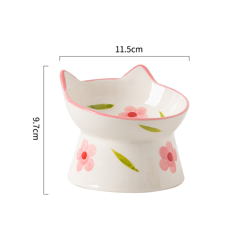 Ceramic Cat Bowl Pet Food Bowl Pet Feeding Bowl Suitable For Cats and Small Dogs - canrusupet