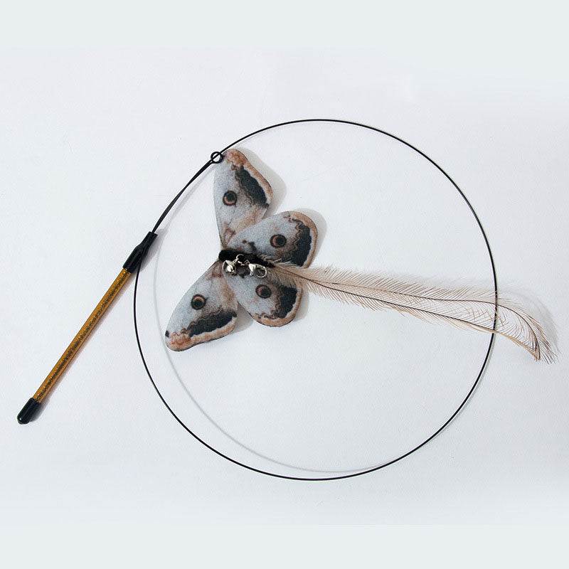 Chew-Proof Kitten Cat Toys - Replaceable Feather Teaser canrusupet