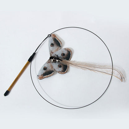 Chew-Proof Kitten Cat Toys - Replaceable Feather Teaser canrusupet