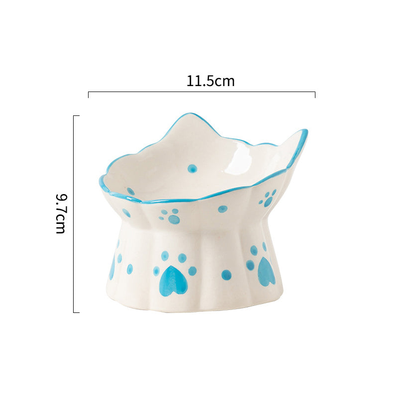 Ceramic Cat Bowl Pet Food Bowl Pet Feeding Bowl Suitable For Cats and Small Dogs - canrusupet