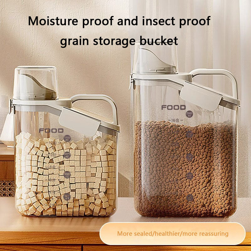 Moisture-proof Sealing Dog Food Container With Scale canrusupet