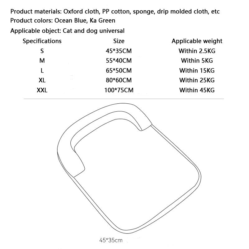 Summer Sleeping Mat Neck Guard Sofa Style Dog Kennel canrusupet