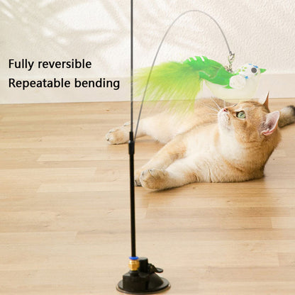 Cat Toys Teaser Wand - Chew-Proof Rod & Replaceable Head canrusupet
