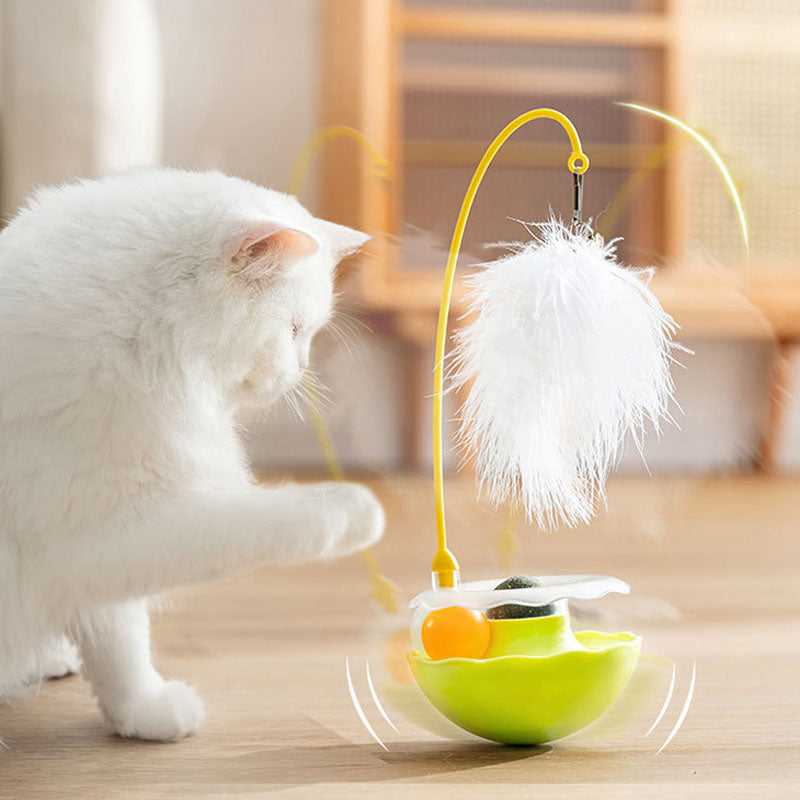 Interactive Catnip Toys With Feather, Bell & Mint Ball canrusupet