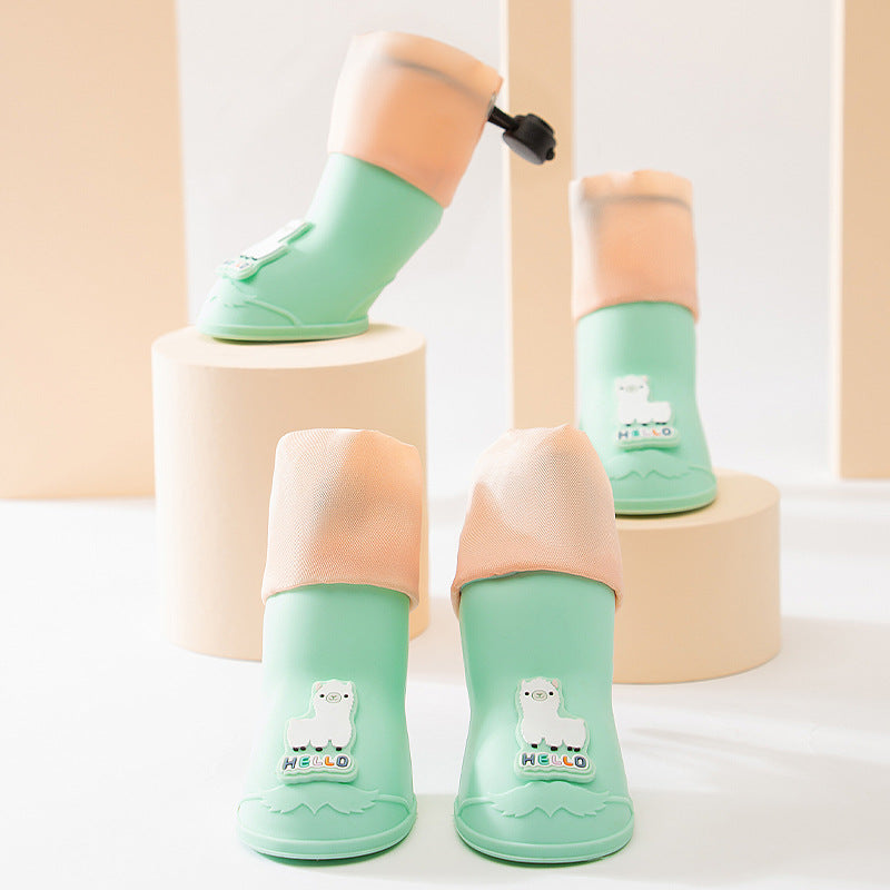 Dog Rain Boots: Waterproof Silicone High-Cuff For Small Dogs canrusupet