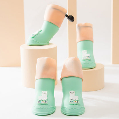 Dog Rain Boots: Waterproof Silicone High-Cuff For Small Dogs canrusupet