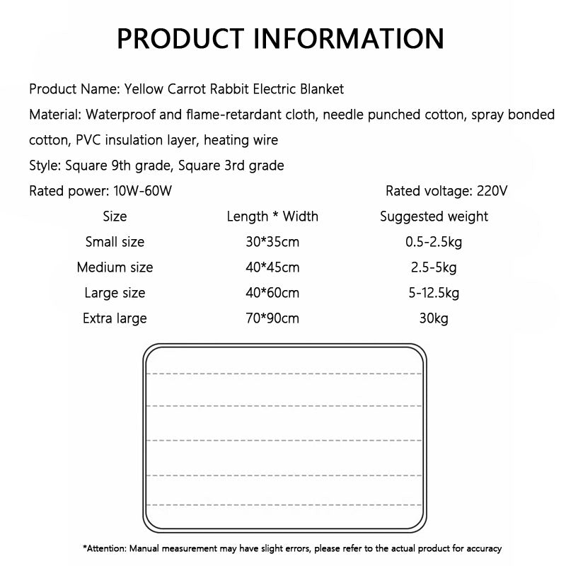 Dog Kennel Heated Pad Waterproof Heating Mat For Dogs & Cats canrusupet