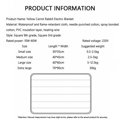 Dog Kennel Heated Pad Waterproof Heating Mat For Dogs & Cats canrusupet