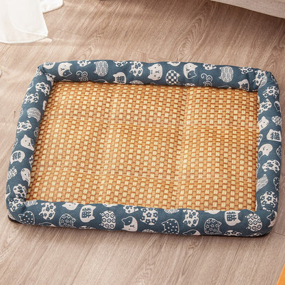 Pet Ice Mat Cat Kennel Rattan Mat - canrusupet