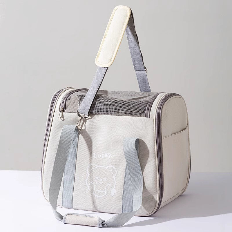 Large 4-Season Pet Carrier Bag For Dogs - Mesh Window Tote canrusupet