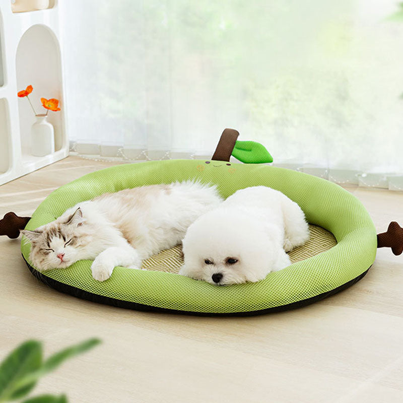Cool Feeling Fruit Shape Backrest Type Cat Bed For Cats Dogs canrusupet