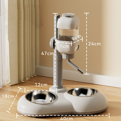 Adjustable Drinking Fountain Cat Bowls For Integrated canrusupet