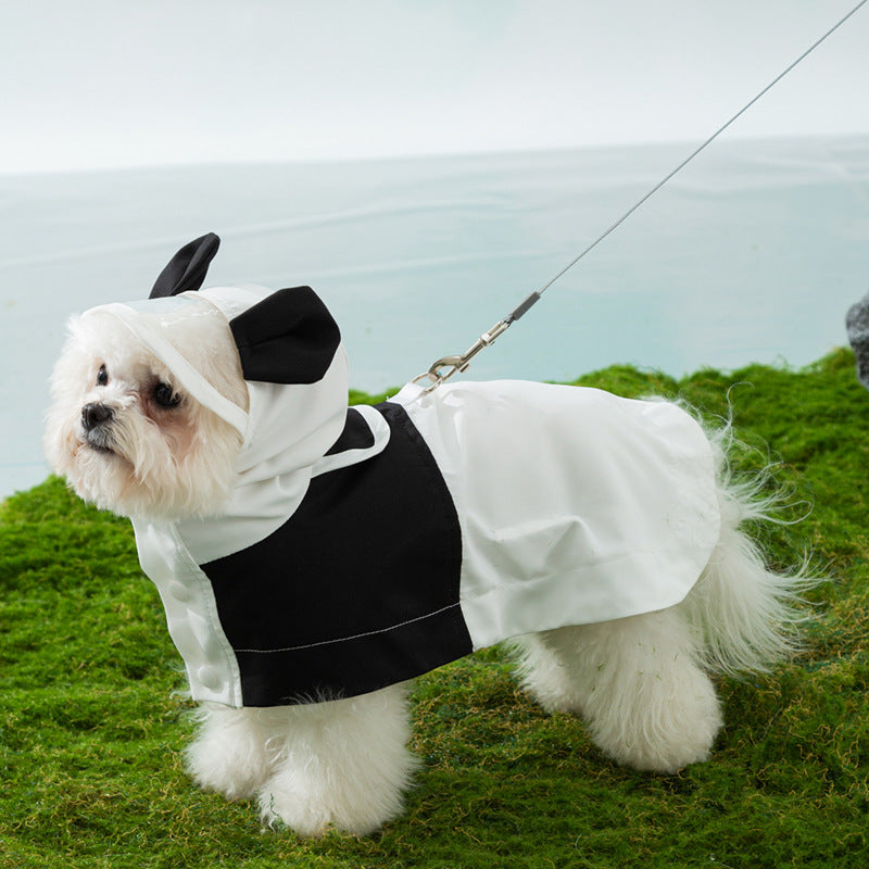 Cute Panda Dog Raincoat - Waterproof For Small/Medium Dogs canrusupet