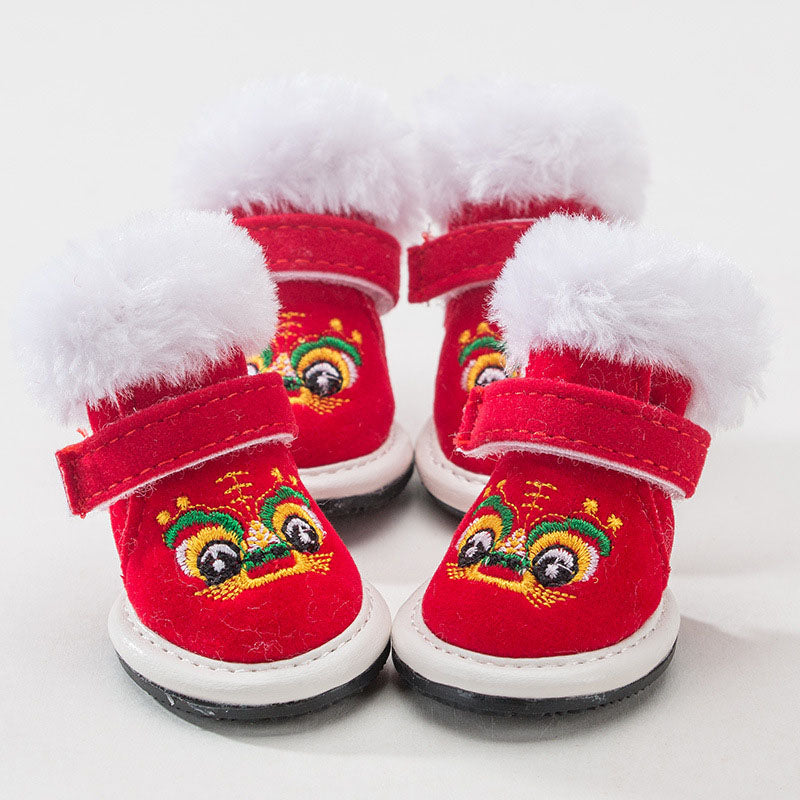 Dog Boots Winter Shoes For Small Dogs - Warm All-Season canrusupet