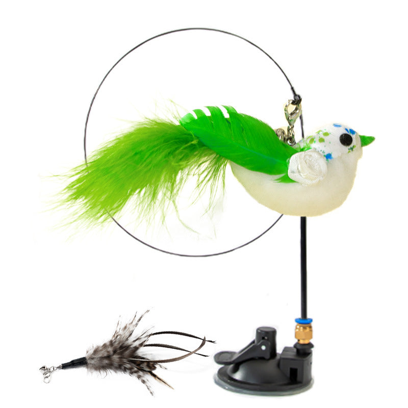 Cat Toys Teaser Wand - Chew-Proof Rod & Replaceable Head canrusupet