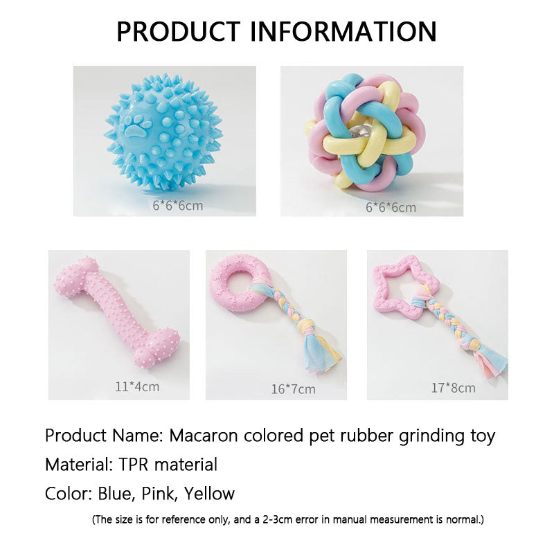 Durable Small Dog Chew Toys - Rubber Teething Bone Dog Toys canrusupet