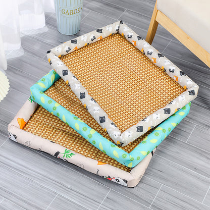 Pet Ice Mat Cat Kennel Rattan Mat - canrusupet