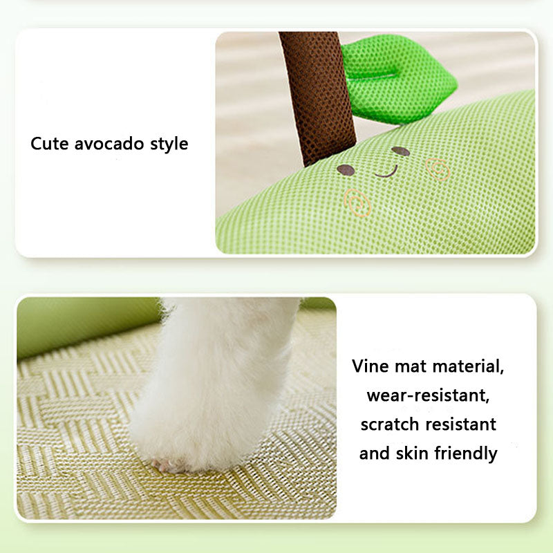 Cool Feeling Fruit Shape Backrest Type Cat Bed For Cats Dogs canrusupet