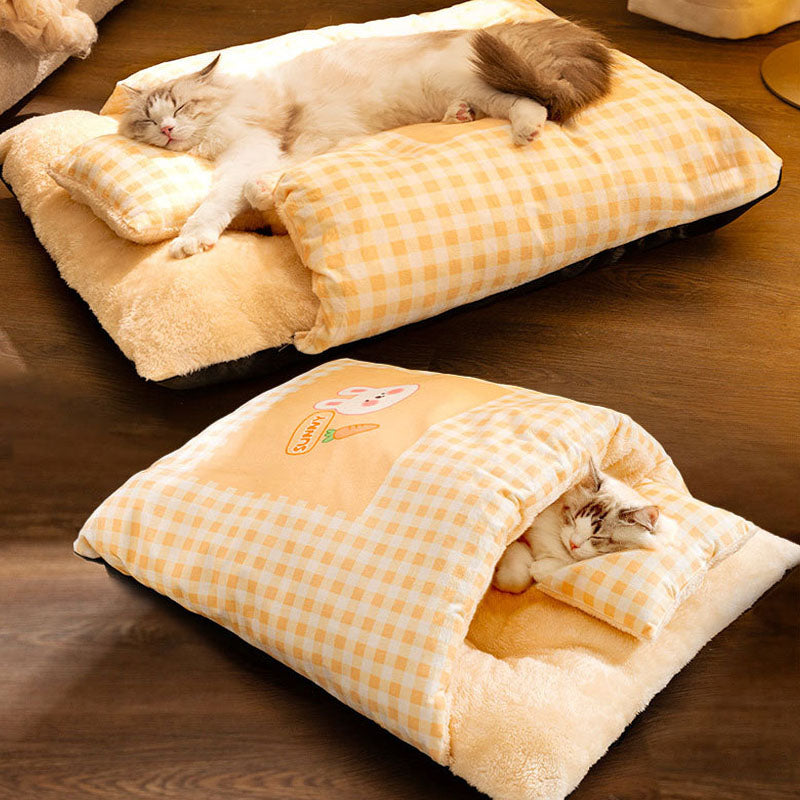 Thickened Keep Warm Sleeping Bag Style Dog Kennel For Pet canrusupet