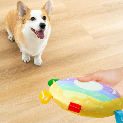 Squeaky Plush Flying Disc Dog Toys - Durable Puppy Chew Toy canrusupet