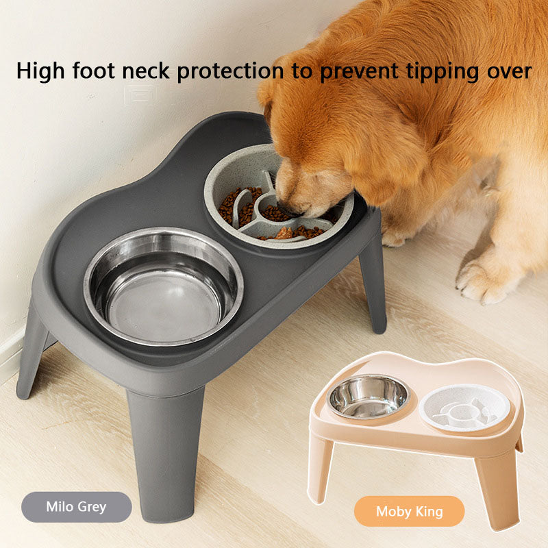Folding Elevated Double Bowl Style Dog Bowl For Pet canrusupet