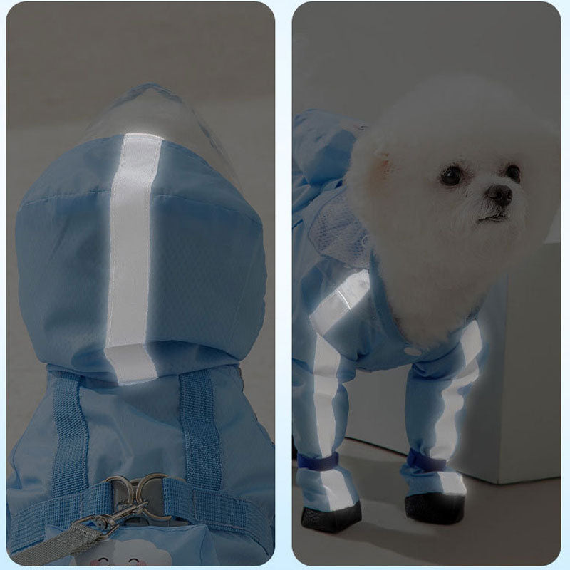 Full Package With Feet Dog Raincoat Suitable For Small Dogs canrusupet