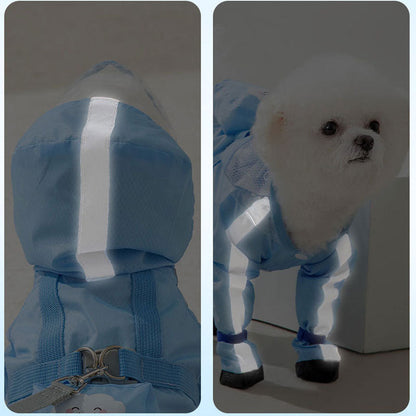 Full Package With Feet Dog Raincoat Suitable For Small Dogs canrusupet