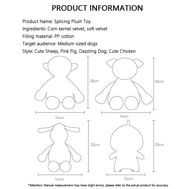 Plush Chew Dog Toys For Puppy - Teething,Training & Calming canrusupet