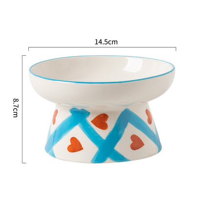 Ceramic Cat Bowl Pet Food Bowl Pet Feeding Bowl Suitable For Cats and Small Dogs - canrusupet