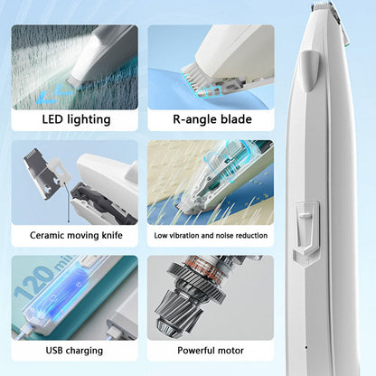 Pet Dog Clippers - LED Paw Hair Trimmer For Cats & Dogs canrusupet