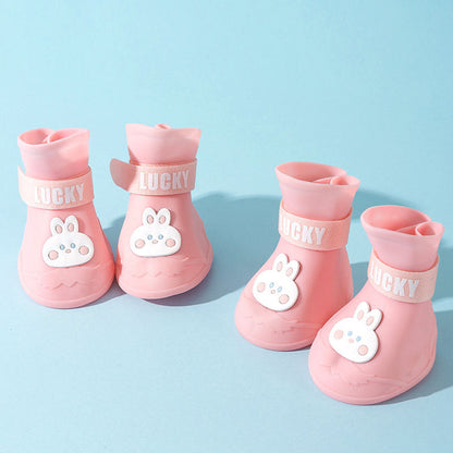 Silicone Material Dog Shoes Rain Boots To Large Dogs canrusupet