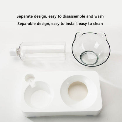Double Bowl Style Dog Bowl Water Fountain Integrated Type canrusupet