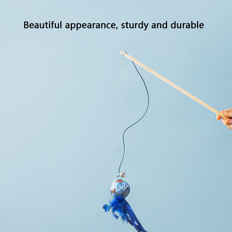 Interactive Cat Toys With Feather & Canvas - Teaser Wand canrusupet