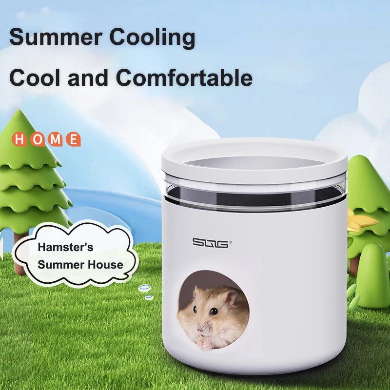 Hamster Cooling Nest Shelter Sleeping Nest Guinea pig Summer Shelter Small House - canrusupet