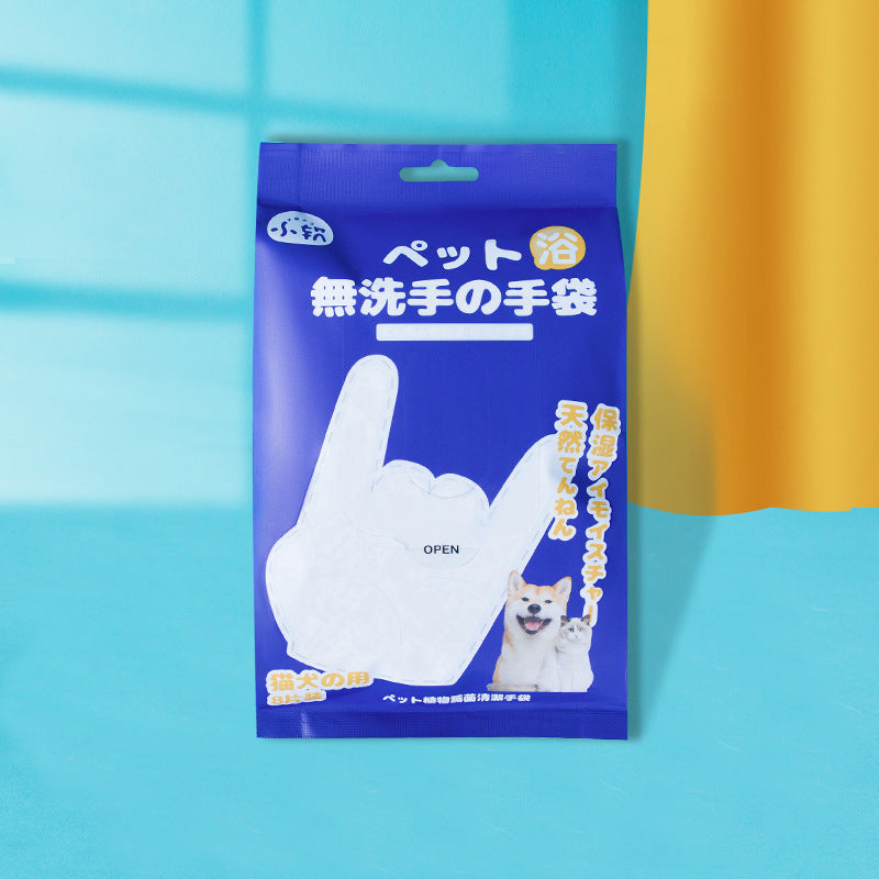 Glove Style Cleaning Wet Wipes Used For Pet Dry Cleaning canrusupet