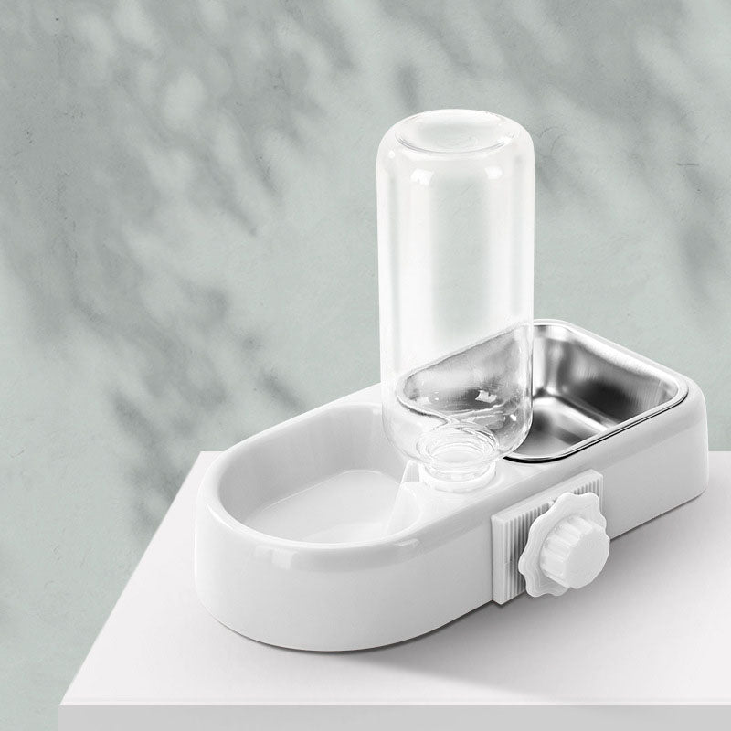 Stainless Dog Bowl & Cat Water Bowl Cage-Mounted 2-in-1 canrusupet