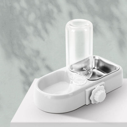 Stainless Dog Bowl & Cat Water Bowl Cage-Mounted 2-in-1 canrusupet