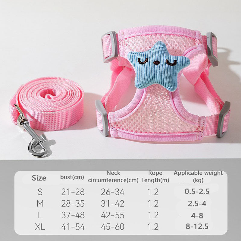 Cartoon Style Vest Style Dog Chain For Dogs Cats canrusupet