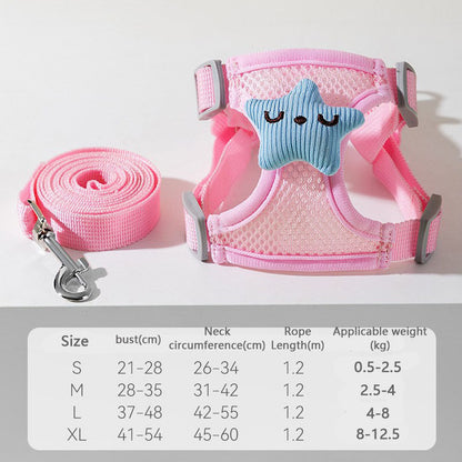 Cartoon Style Vest Style Dog Chain For Dogs Cats canrusupet