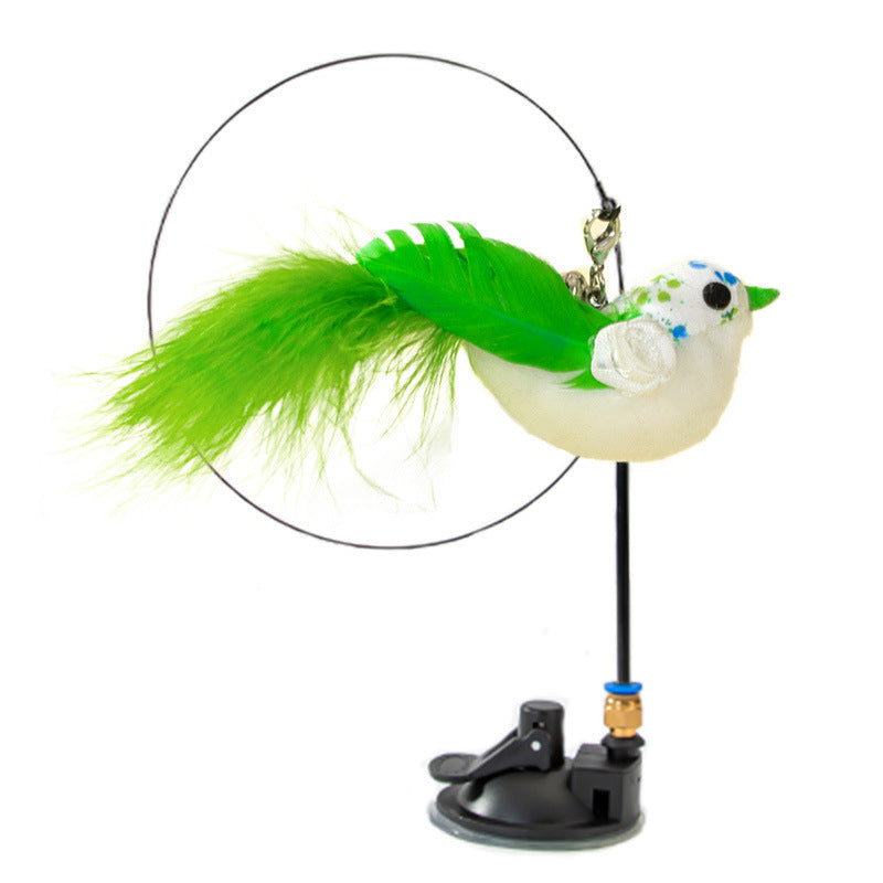 Cat Toys Teaser Wand - Chew-Proof Rod & Replaceable Head canrusupet