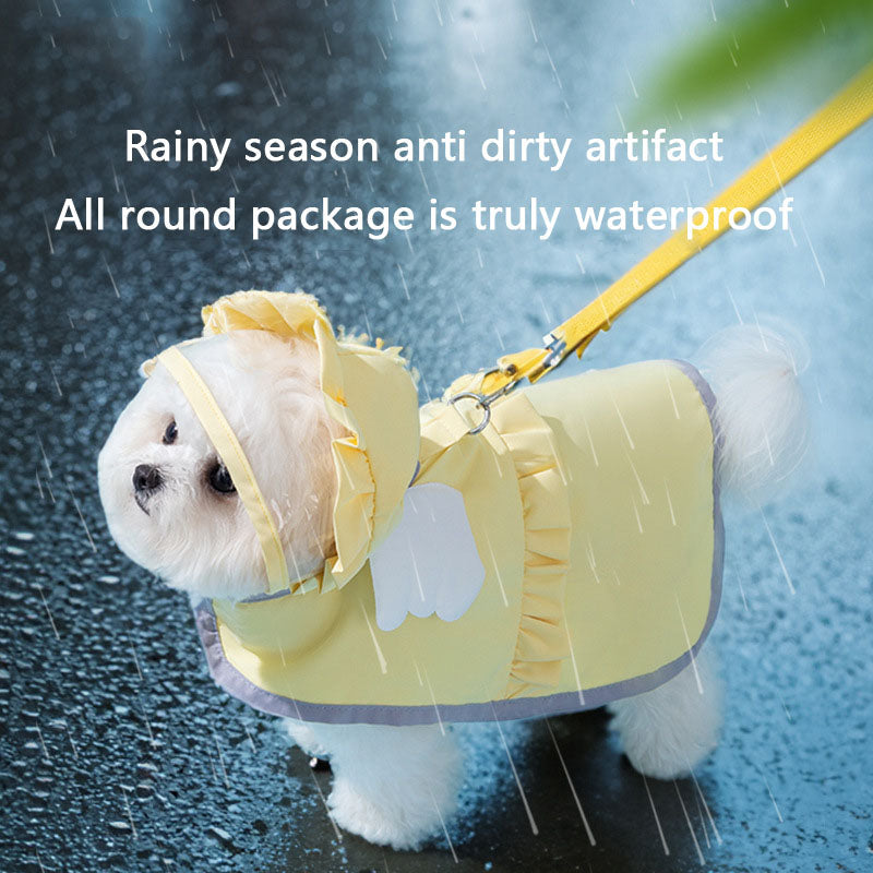 Candy-Colored Waterproof Dog Raincoat For Small Dogs canrusupet
