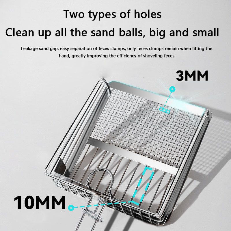 Stainless Steel Cat Litter Scoop - Fine Mesh For Bentonite canrusupet