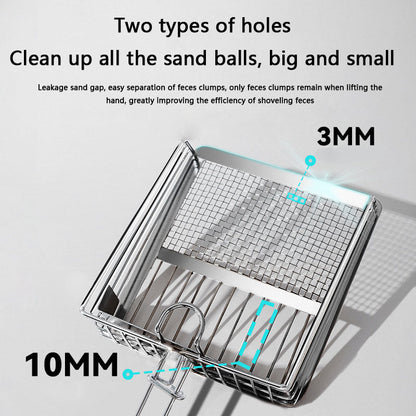 Stainless Steel Cat Litter Scoop - Fine Mesh For Bentonite canrusupet