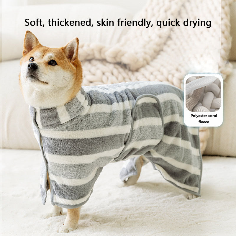 Full Package Quick Drying Dog Towel Bathrobe For Cats Dogs canrusupet