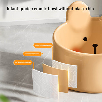 Large Caliber Cute Animal Shapes Ceramics Dog Bowl canrusupet