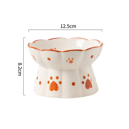 Ceramic Cat Bowl Pet Food Bowl Pet Feeding Bowl Suitable For Cats and Small Dogs - canrusupet